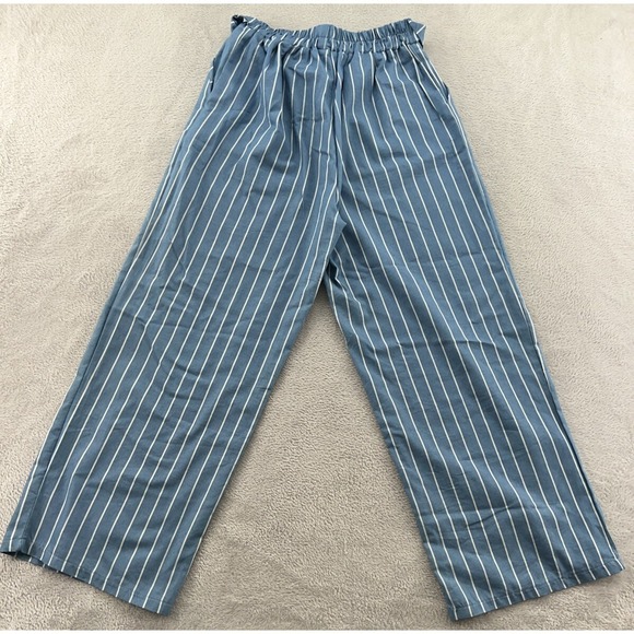 Lamiar Pants Womens Size TU Blue High Waisted Straight Regular Wide Leg Casual - Picture 7 of 11
